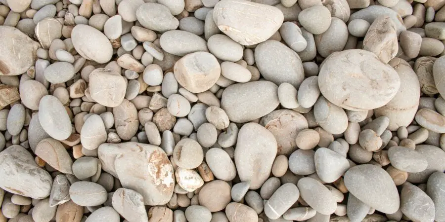 white pebbles