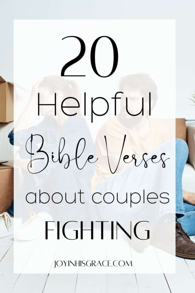 bible verses for couples fighting